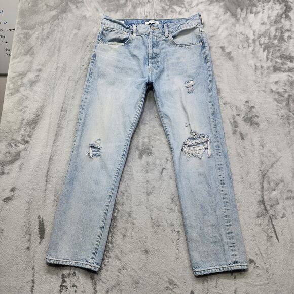 PacSun Other - Pacsun Jeans Mens 34X30 Blue Light Wash Distressed Ripped Loose Fit Denim Casual